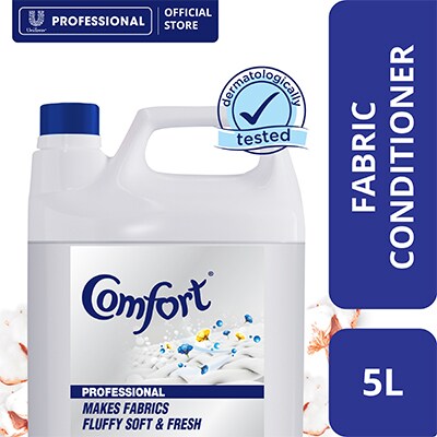 Comfort Professional Fabric Softener 5L - Trust Comfort Professional Fabric Conditioner to make fabrics softer and leave a long-lasting fresh & pleasant Rose fragrance after use