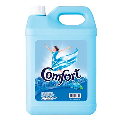 Comfort Regular Touch of Love Fabric Softener 5L - Comfort fabric softener gently conditions each fibre, helps keep their natural elasticity, keeping your clothes looking newer for longer.