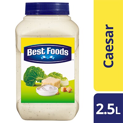 Best Foods Caesar Dressing 2.5L - Best Foods Caesar Dressing is made with real grated parmesan cheese to stay true to the authentic taste of this popular dressing.