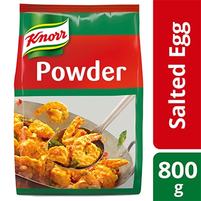 Knorr Golden Salted Egg Powder 800g - Knorr Golden Salted Egg is a versatile ingredient for creating endless innovative salted egg dishes.