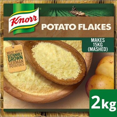 Knorr Potato Flakes - 全新的家乐马铃薯片使用以可持续性耕种的德国马铃薯制成，以风干技术将马铃薯制成片状, 为您提供多用途的马铃薯片