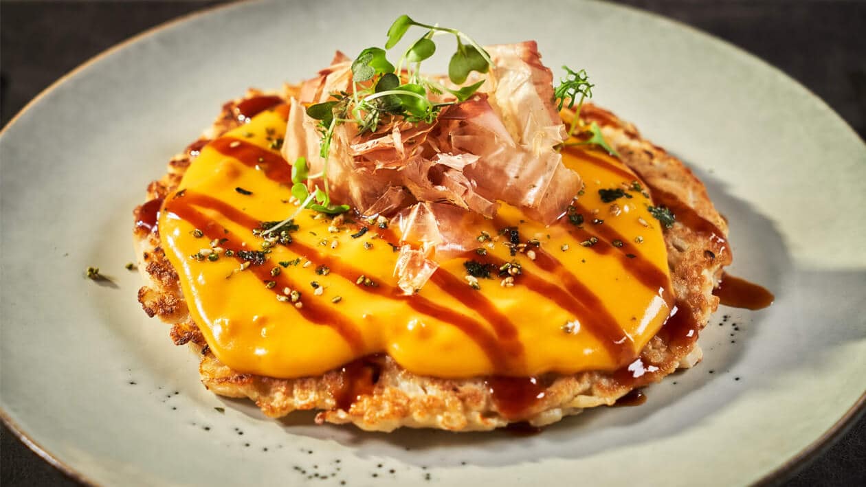 Bacon Cheddar "Okonomiyaki" Style Fries