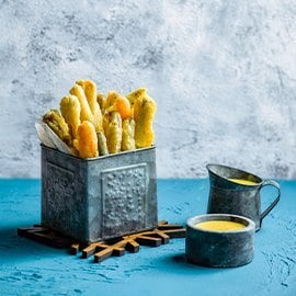 Festive Crispy Salted Egg Vegetable Fritters