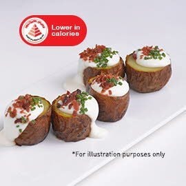 Baked Potatoes with Citrus Cream & Bacon Bits