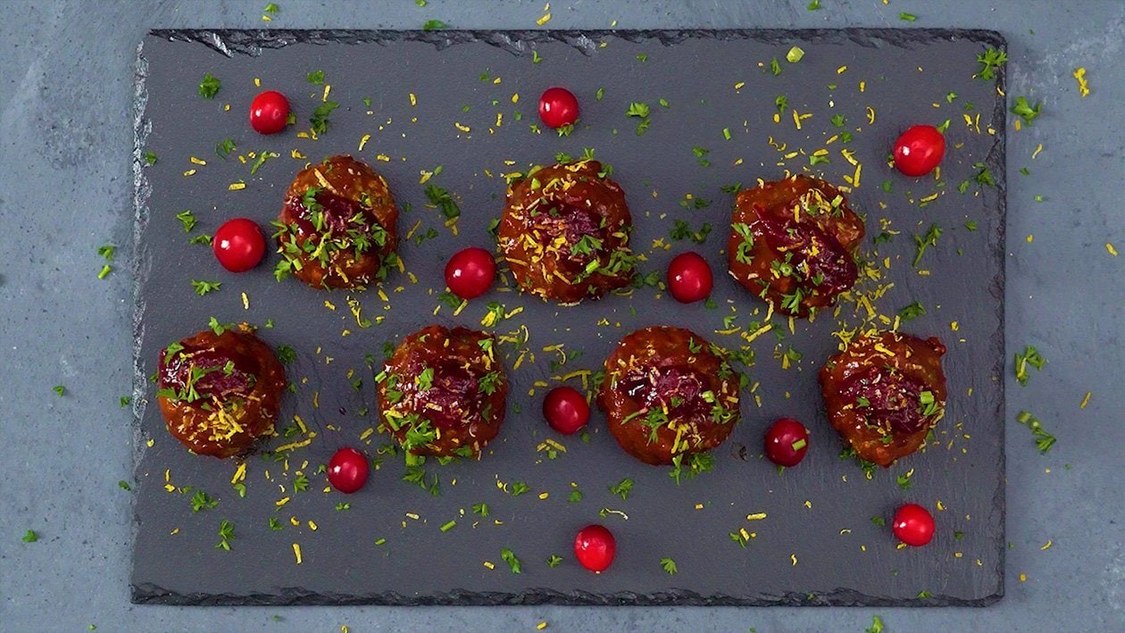 Cranberry BBQ Beef Meatballs – - Recipe