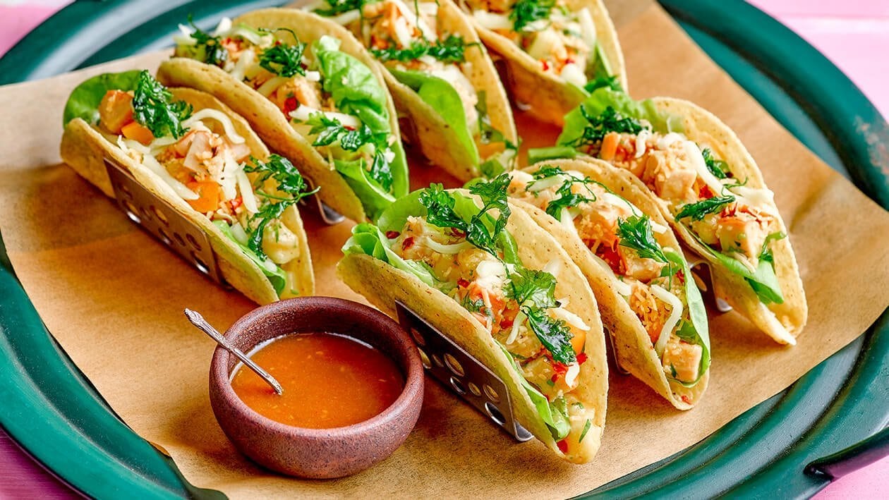 Smoked Chicken Tacos with Tangy Mango Tamarind Chutney – - Recipe