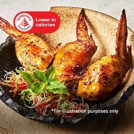 Grilled Stuffed Boneless Chicken Wings with Honey