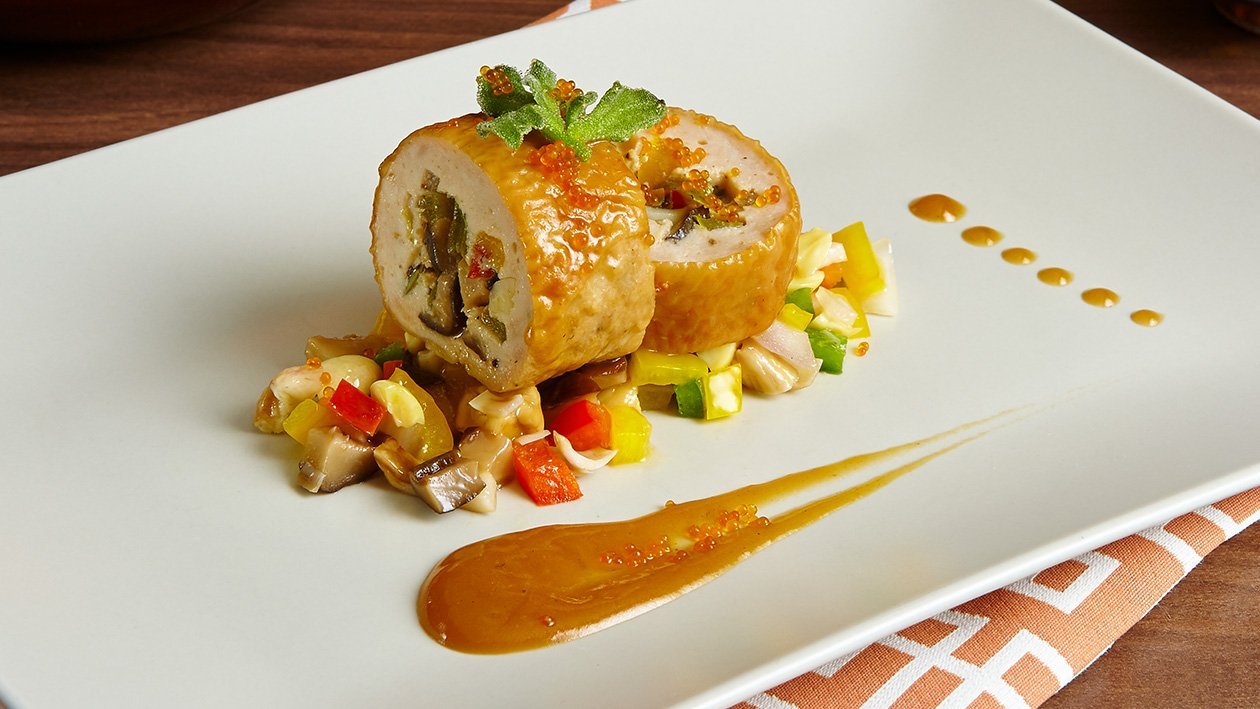 Chicken Roll with Lotus Fillings – - Recipe