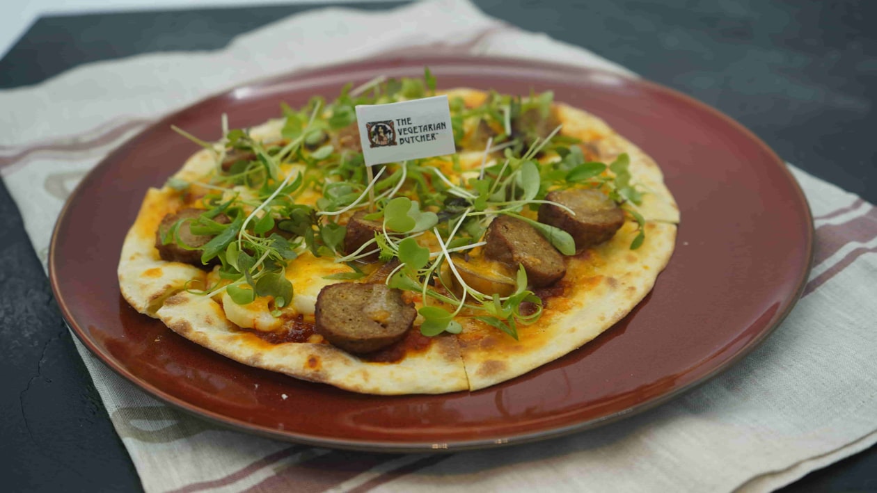 Mala Pizza with The Vegetarian Butcher NoMeatballs – - Recipe