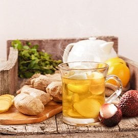 Hot Lychee Ginger Tea
