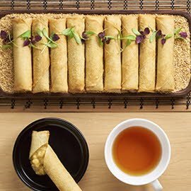 Banana Salted Egg Custard Spring Rolls