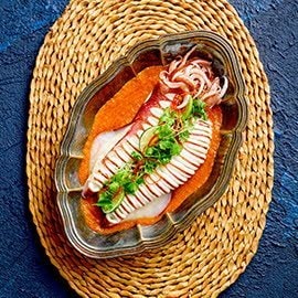 Steamed Squid with Nonya Sauce