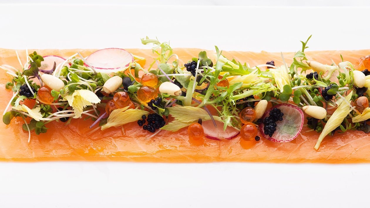 Smoked Salmon Carpaccio with Yuzu Mustard Glaze – - Recipe