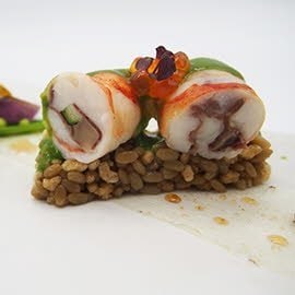 Sous Vide Lobster with Onion and Rock Rice