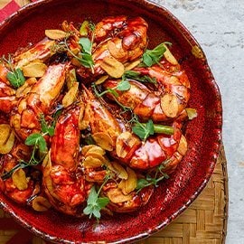 Wok Fried Tiger Prawn with Sweet Tamarind Sauce