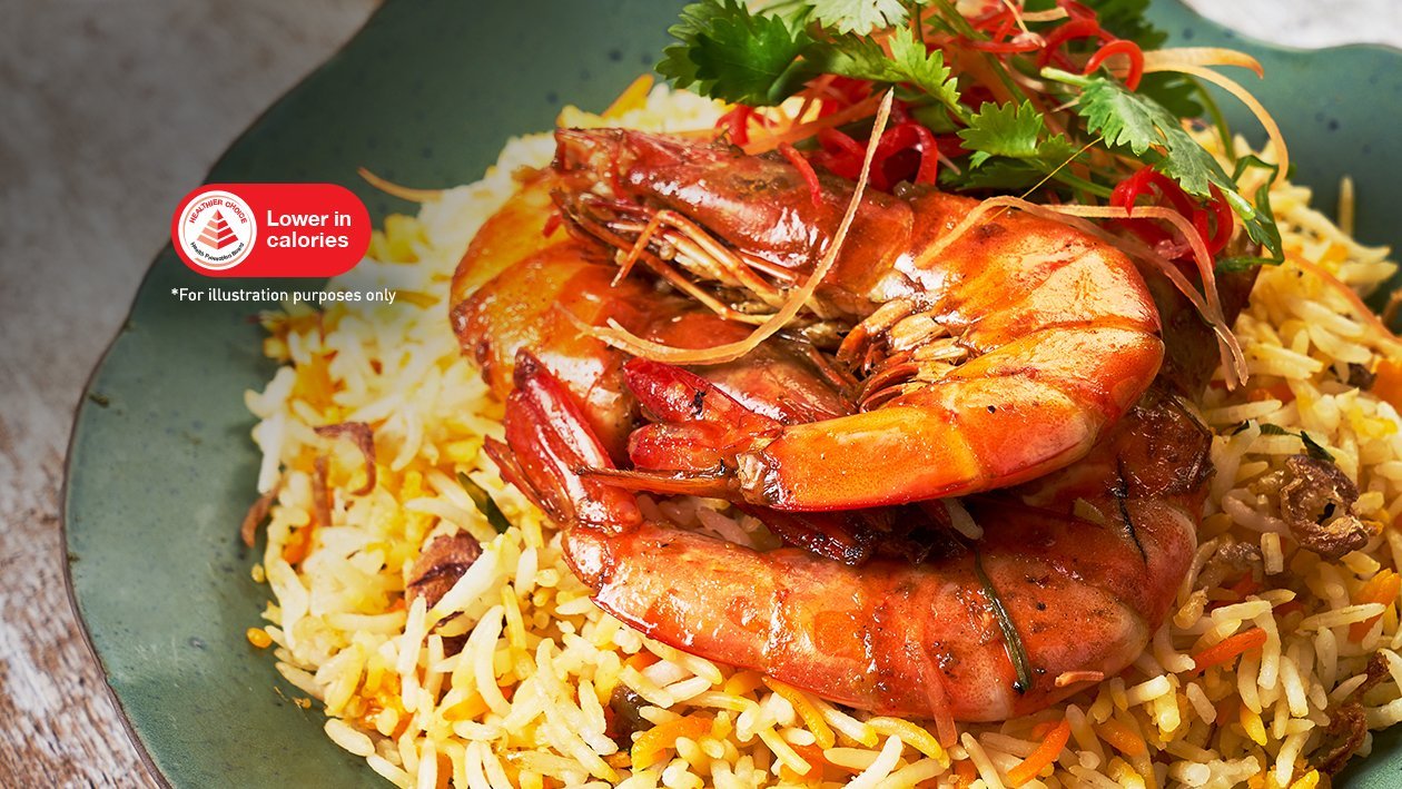 Aromatic Pilaf Rice with Medley Spice Prawns – - Recipe