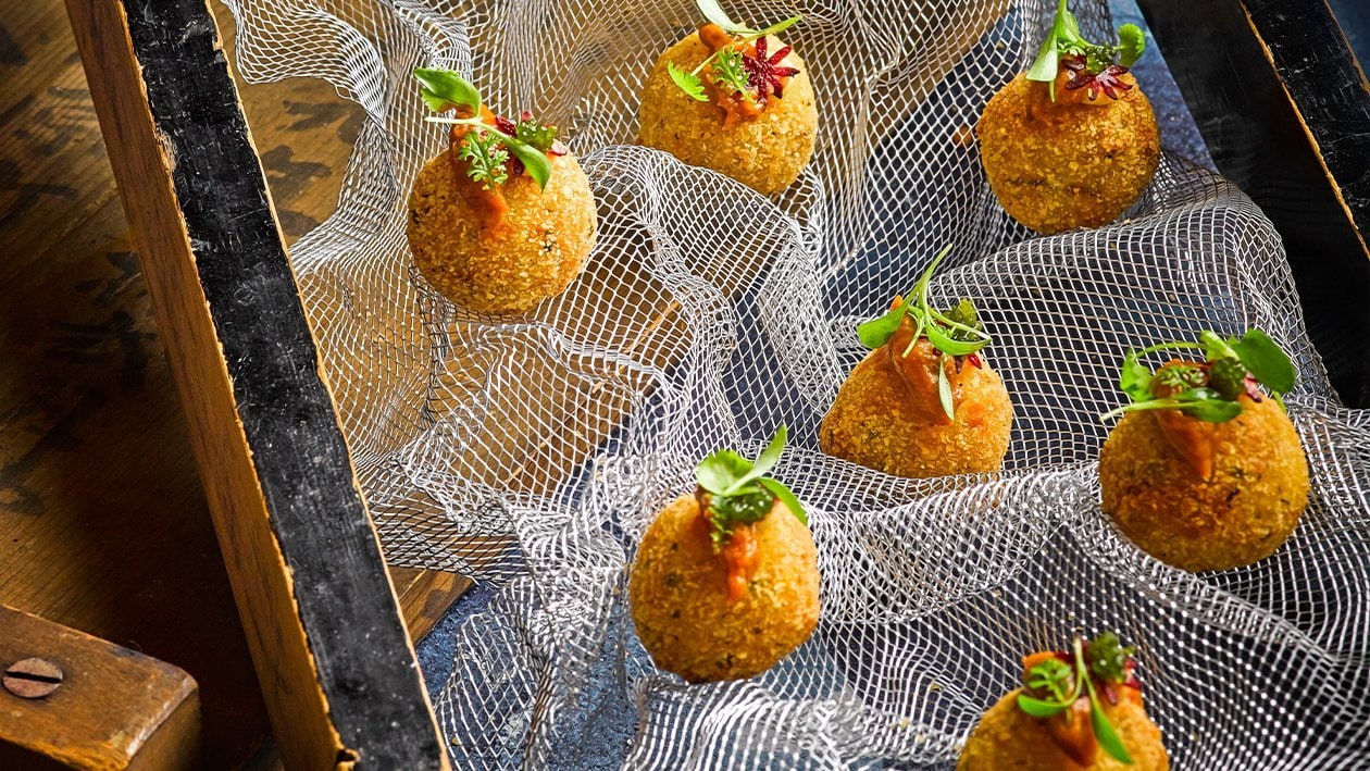 Market Seafood Arancini, Assam Foam – - Recipe