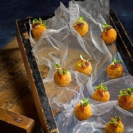 Market Seafood Arancini, Assam Foam