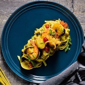 Asian Spice Seafood Linguine