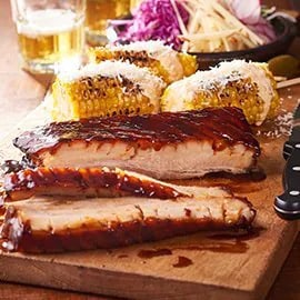 Pork Steak with Balsamic Maple Glaze and BBQ Corn