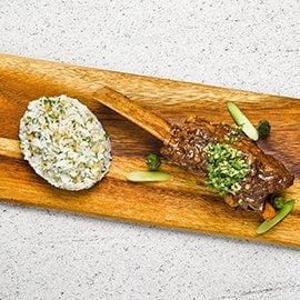 Braised Beef Short Ribs with Gremolata and Garlic Rice