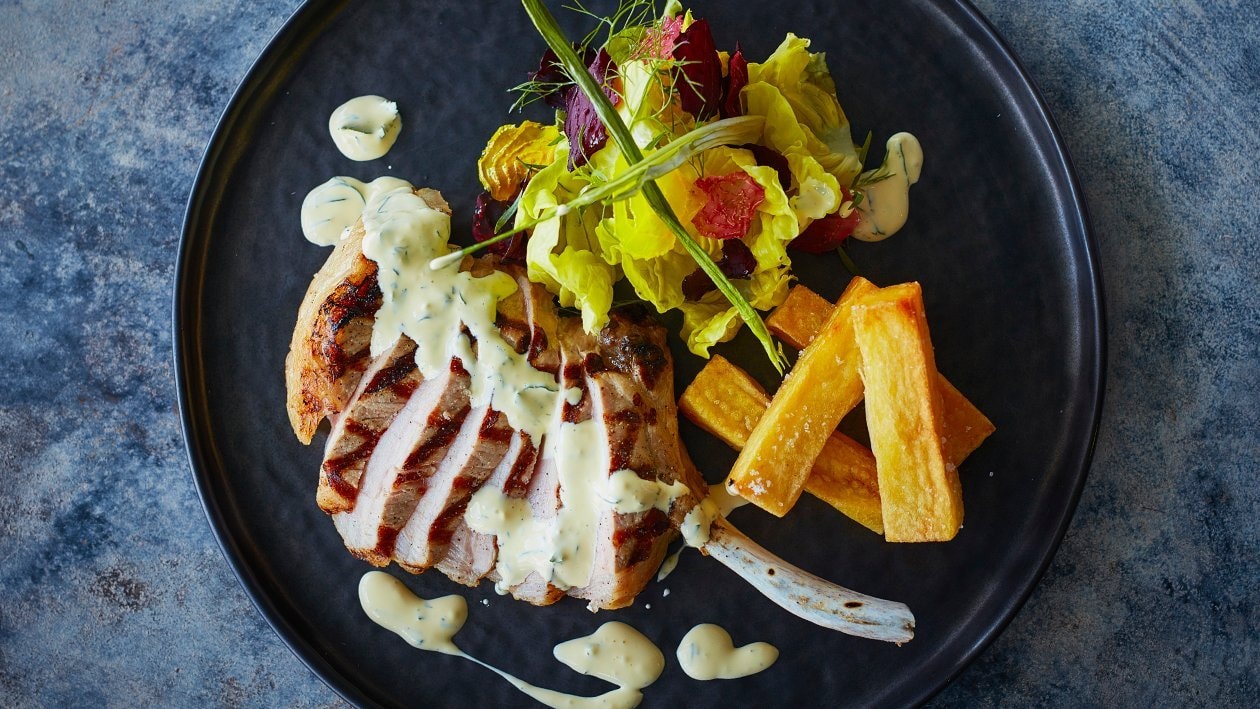 Grilled Pork Cutlet with Bearnaise Sauce