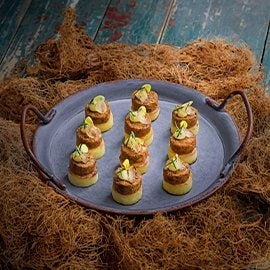 Red Wine Braised Beef In Slow Cooked Fondant Potatoes