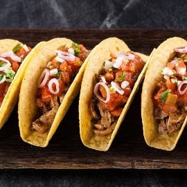 Beef Tacos with Spicy Tomato Sauce