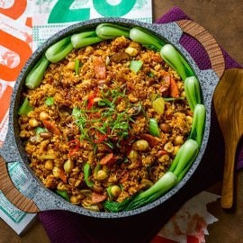 Steamed Fragrance Mustard Leaf Rice