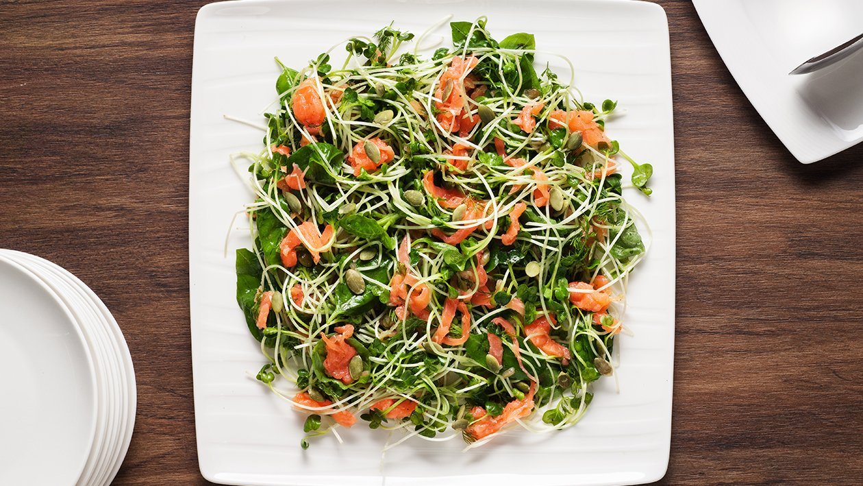 Smoked Salmon Salad with Yuzu Dressing – - Recipe Smoked Salmon Salad with Yuzu Dressing – - Recipe