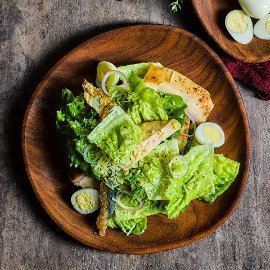 Caesar Salad with Sardines & Chicken