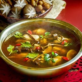 Double Boiled Mushroom and Chicken Hot Pot Soup