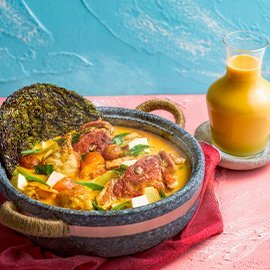 Double Boiled Yam & Red Grouper Salted Egg Hot Pot