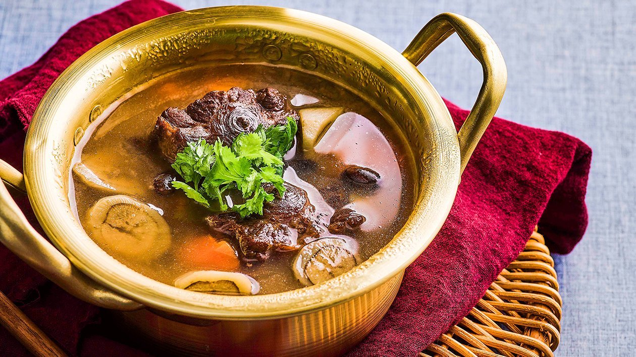 Double Boil Oxtail, Burdock, Black Bean Soup – - Recipe