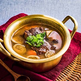 Double Boil Oxtail, Burdock, Black Bean Soup