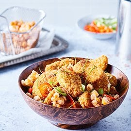Salt & Pepper NoChicken Nuggets & Corn Fritters