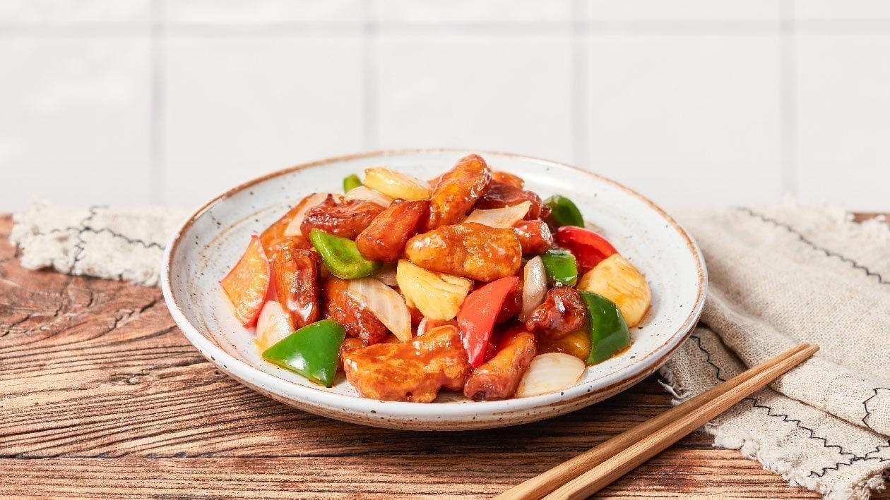 Sweet and Sour NoChicken Chunks – - Recipe