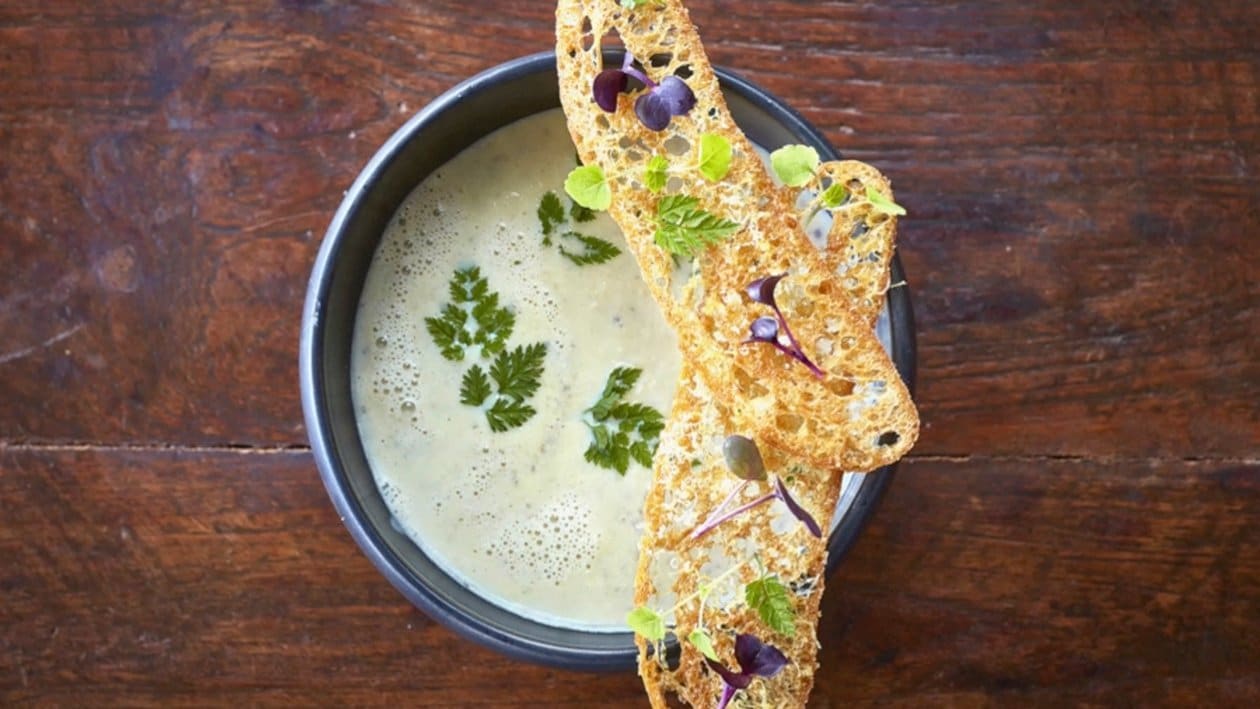 Truffle Potato Soup with Crostini – - Recipe