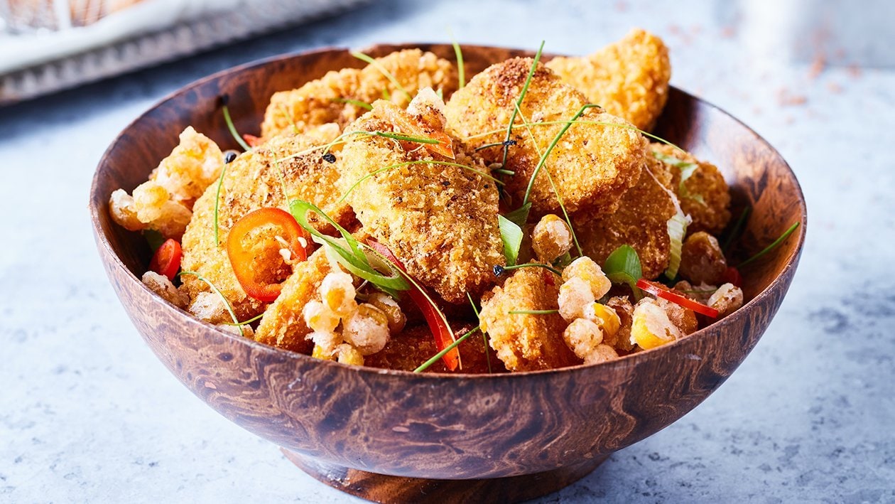 Salt & Pepper NoChicken Nuggets & Corn Fritters – - Recipe