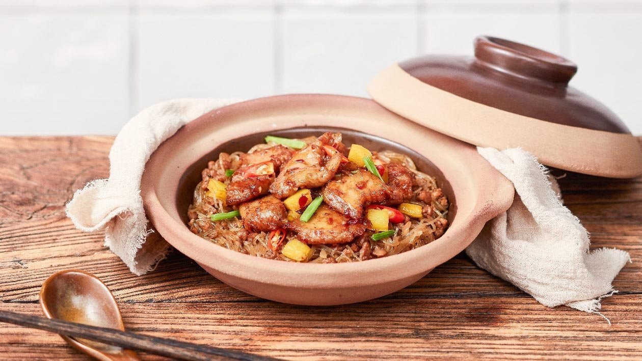 素肉松鸡肉粉丝煲 – - 食谱 素肉松鸡肉粉丝煲 – - 食谱