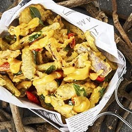 Crispy Vegetables with Salted Egg Sauce