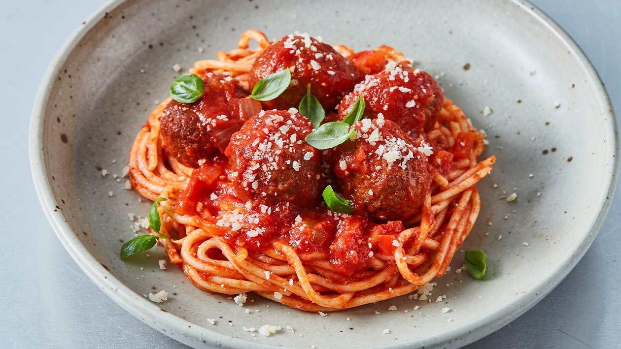 Tomato Sauce NoMeatballs Pasta – - Recipe