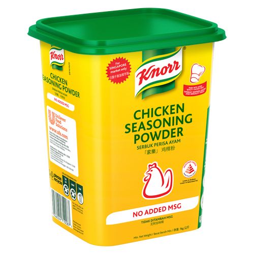 家乐鸡精粉(不添加味精)1kg - The rich chicken umami from Knorr Chicken Seasoning Powder is a great foundation for your dishes – and it doesn’t need added MSG to deliver it.