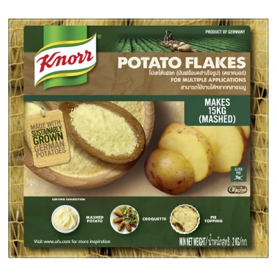 Knorr Potato Flakes - 全新的家乐马铃薯片使用以可持续性耕种的德国马铃薯制成，以风干技术将马铃薯制成片状, 为您提供多用途的马铃薯片