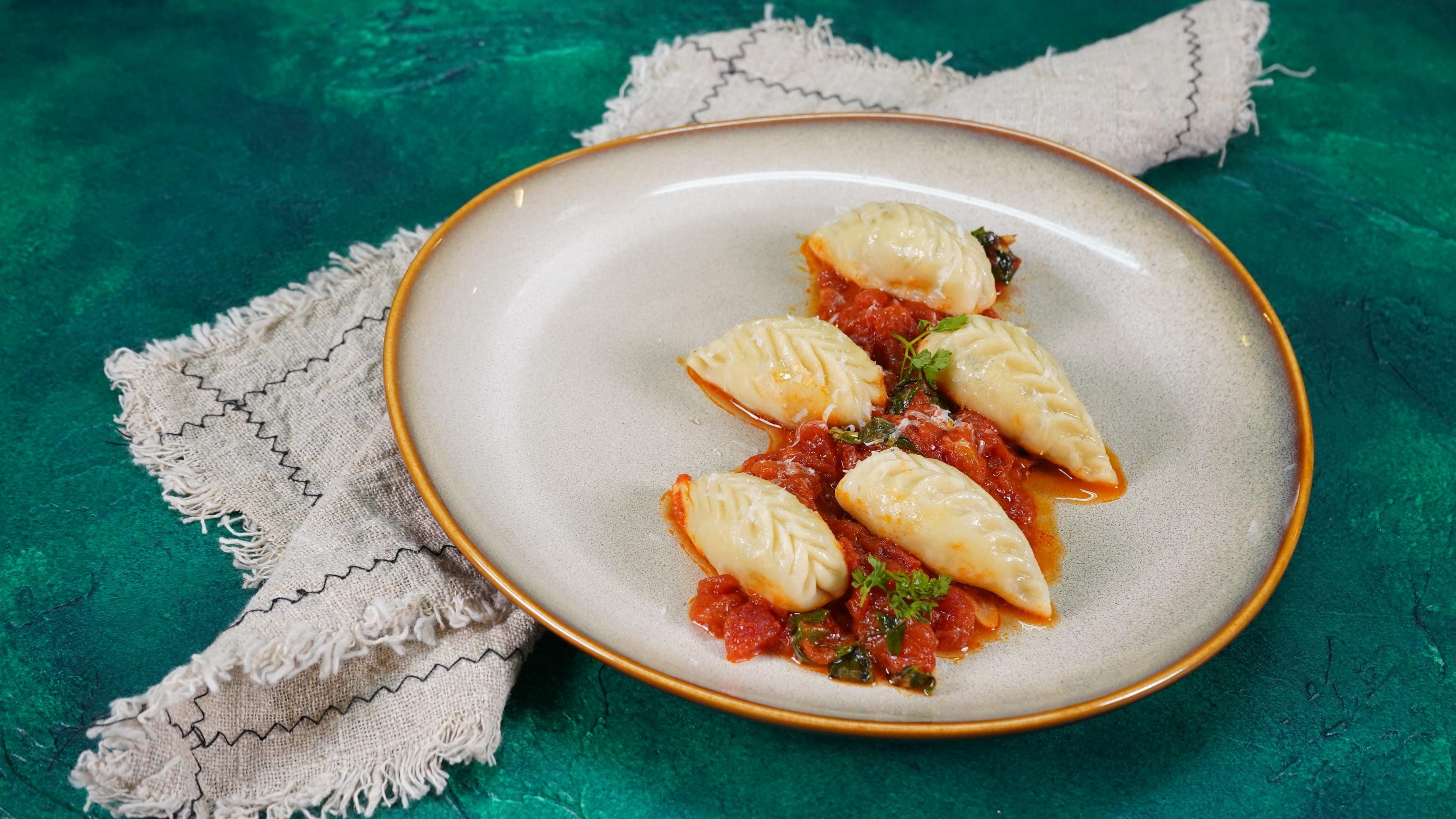 Sardinian Culurgiones with Tomato Basil Sauce – - Recipe