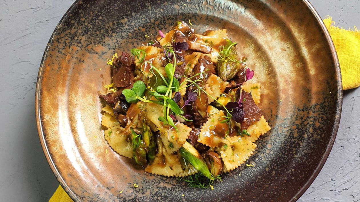 Braised Short Rib Farfalle Pasta with Fava Beans – - Recipe