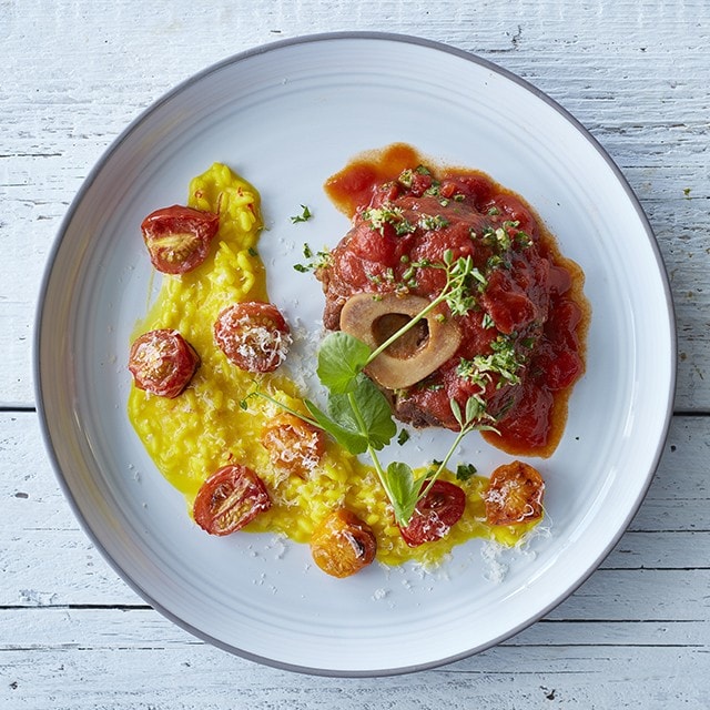 Ossobuco with Risotto Milanese