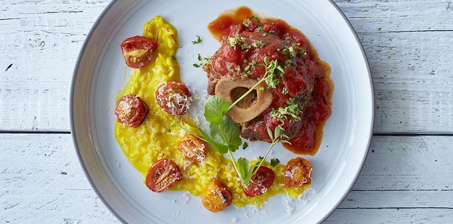 Ossobuco with Risotto Milanese