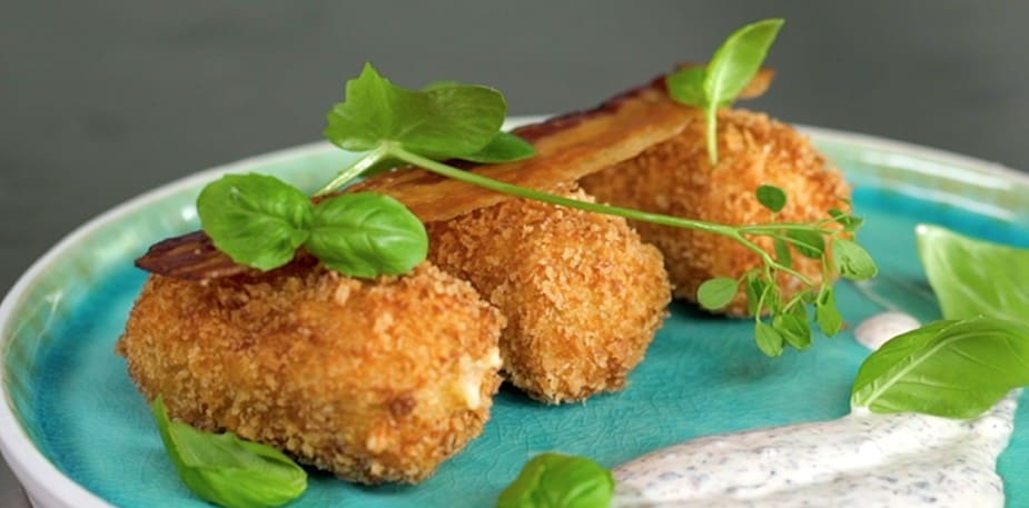 Potato Croquette with Ham and Mozzarella